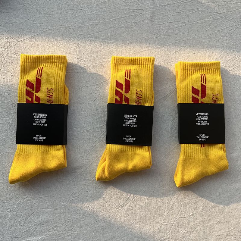 DHL x Vetements towel socks 1:1 socks and length