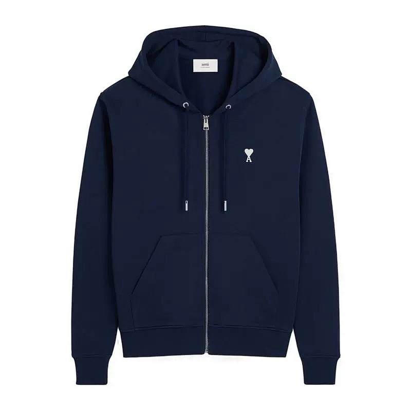 2025 white badge zipper hoodie