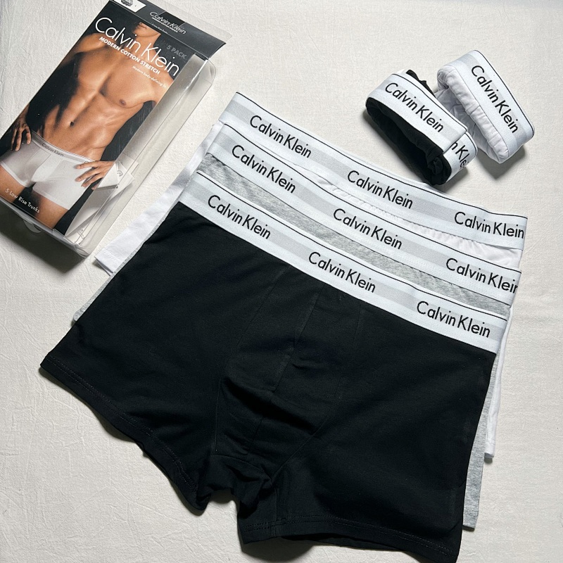 CK 5 PACK boxer briefs underwear (2 white/2 black/ 1grey)
