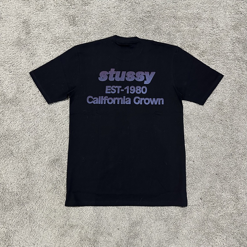 STU CALIFORNIA GROWN TEE PIGMENT DYED - BLACK