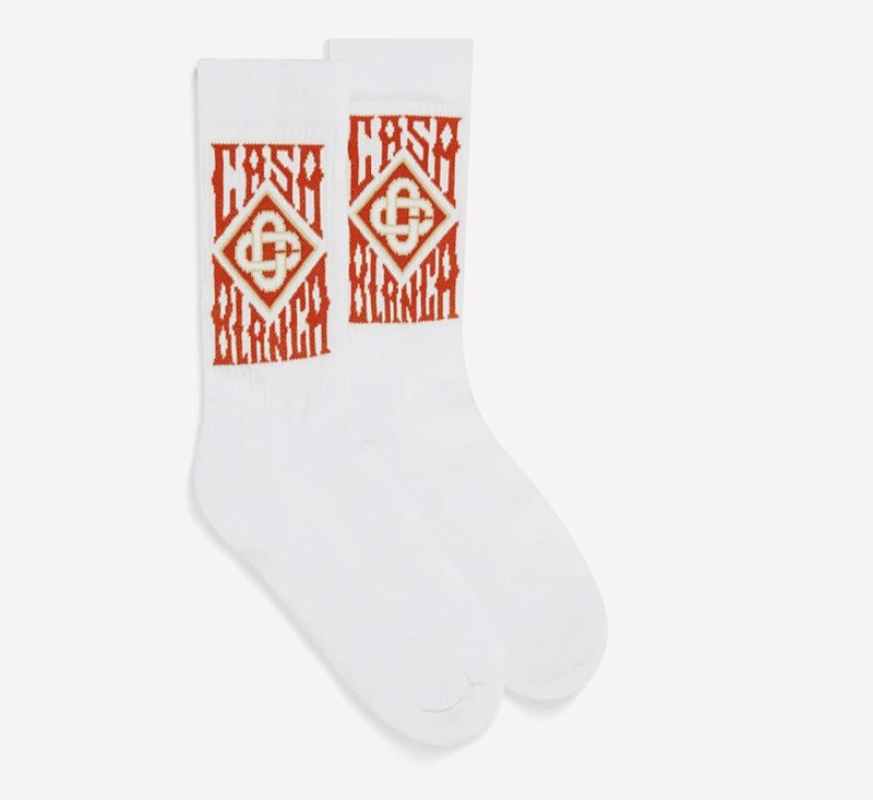 Gothic logo socks white