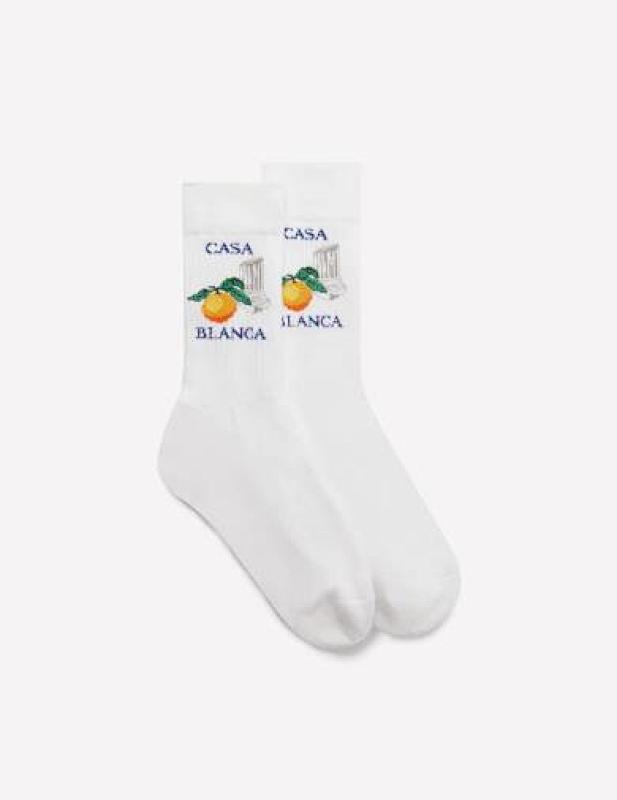 ORANGE CASA COLUMN SOCKS