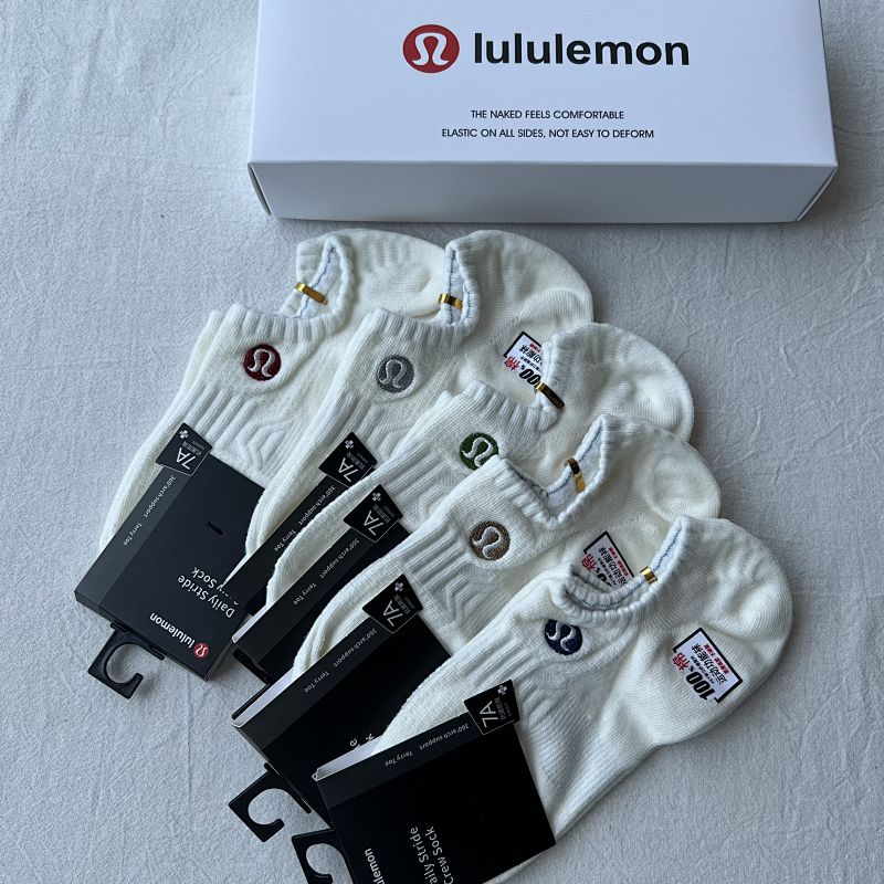 lululem*n boat socks(5 pacs a box) 5