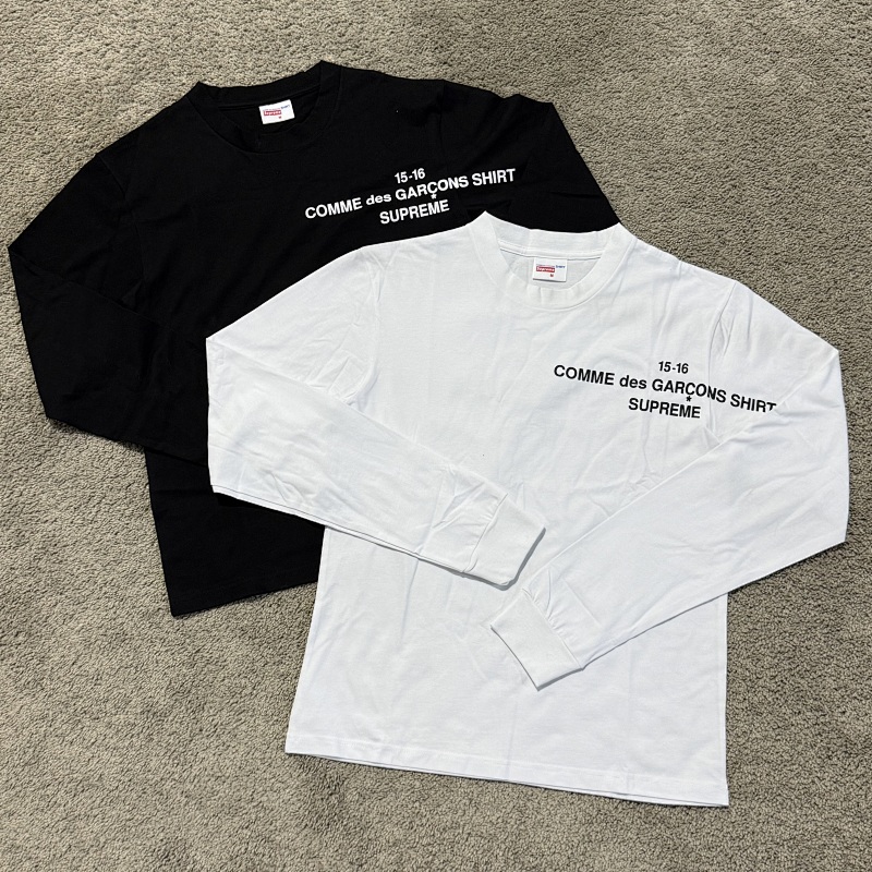 Sup CDG long Sleeve Tee Black/White