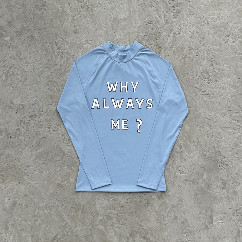 Why Always Me Compression Top 'Powder Blue'