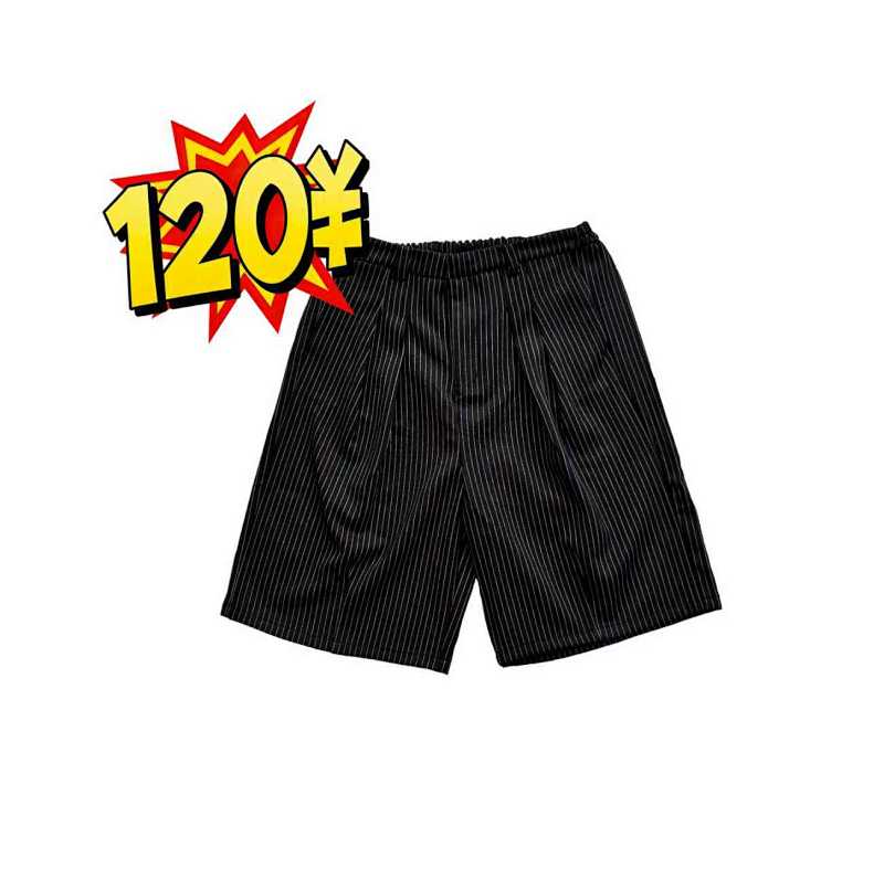 SHI*ZO pleated striped shorts