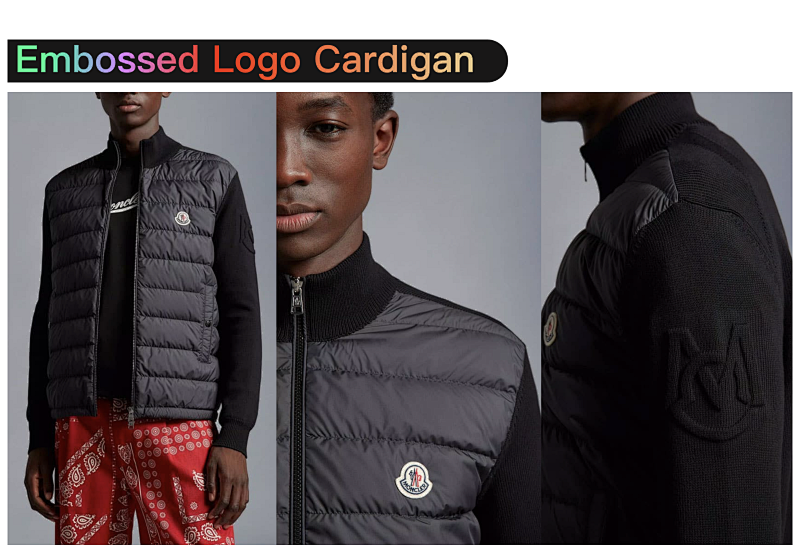 Embossed Logo Cardigan