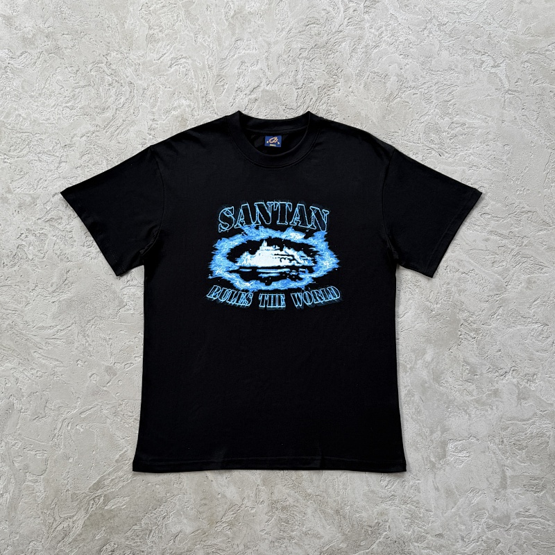santan alcatraz tee -Black/Blue Flame