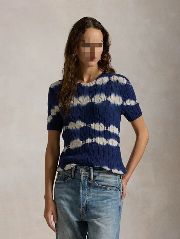 ##Tie-Dye Stripe Twist Short Sleeve 0209 P