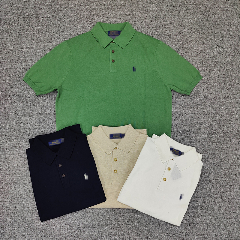 #Men's neat knitted short sleeved shirtC