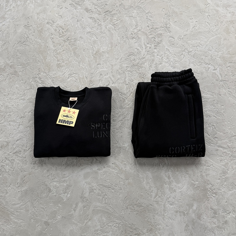 hmp stencil crewneck set-black