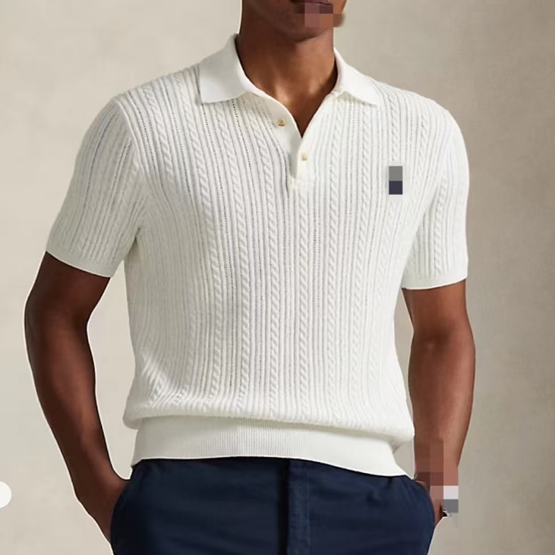 ##Unisex Cable Knit Short Sleeve 3 P