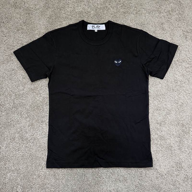 CDG Play Heart Short Tee /Black heart