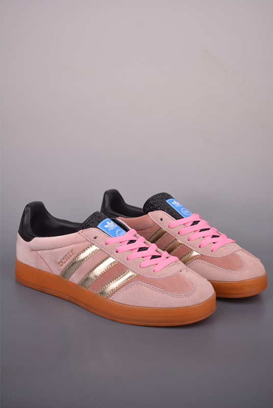 Gucci X adidas Originals Gazelle INdoor "Pink/Metallic Gold/Gum" 707864 FAAQX 5741